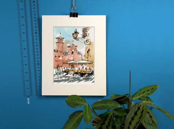 Rome, Trastevere, Watercolor