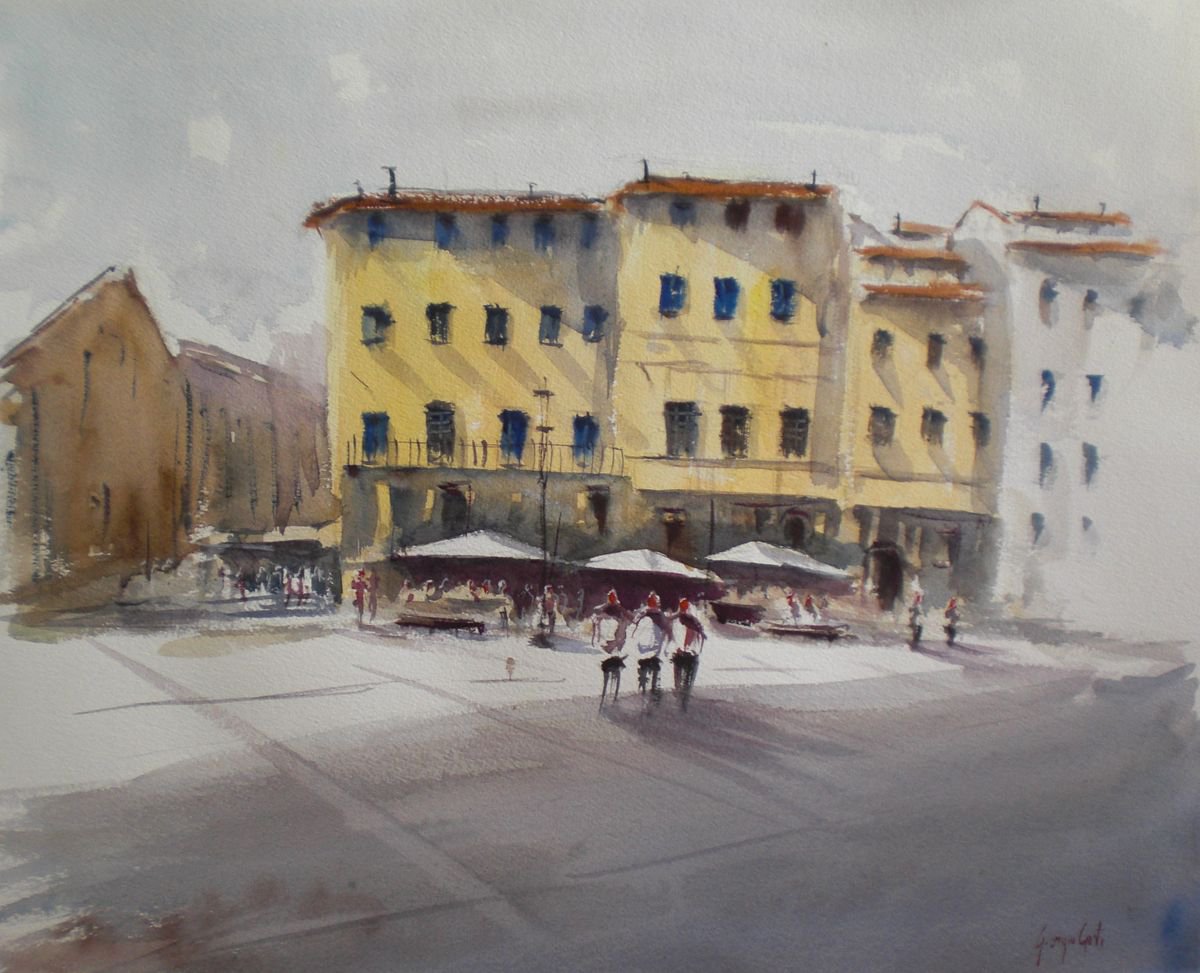 Santa Croce square - Florence by Giorgio Gosti