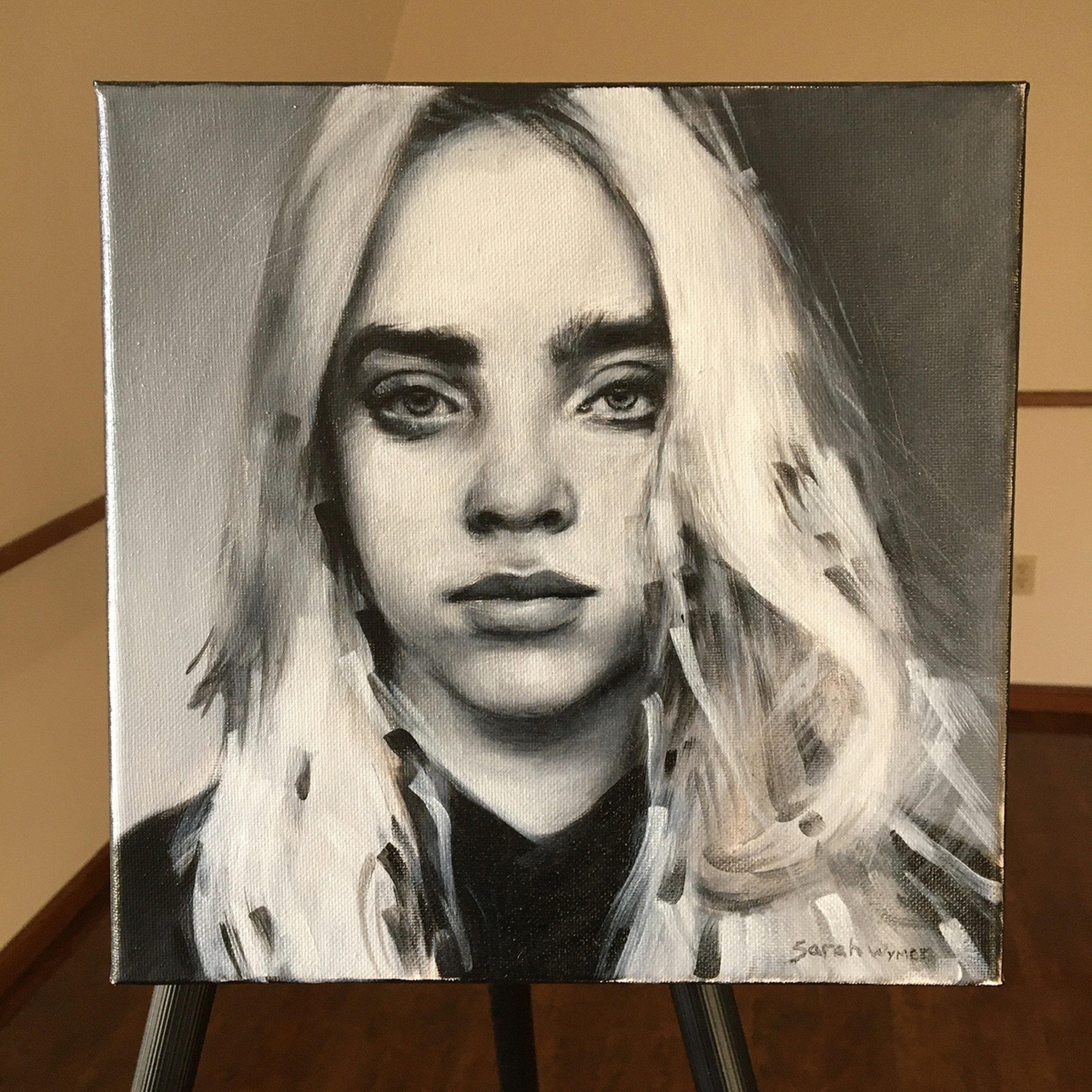 Billie Eilish Oil Painting By Sarah Wymer Artfinder