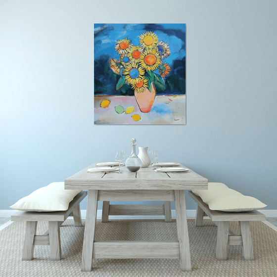 Sunflowers with Lemons