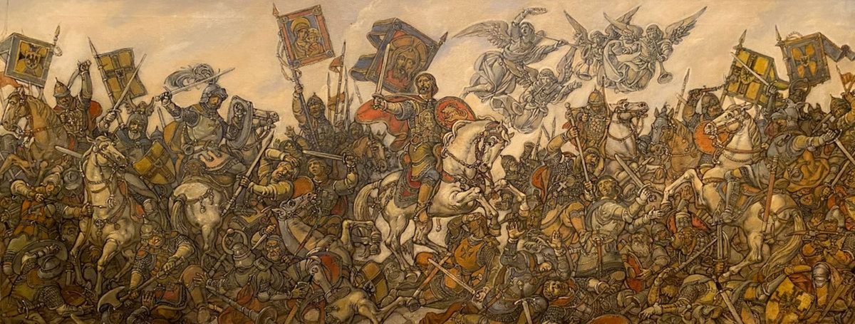 Surrealistic Oil Painting , Glorious Fight By Oleg And Alexander Litvinov, 63 X 28, Artwork For Sale On Artfinder