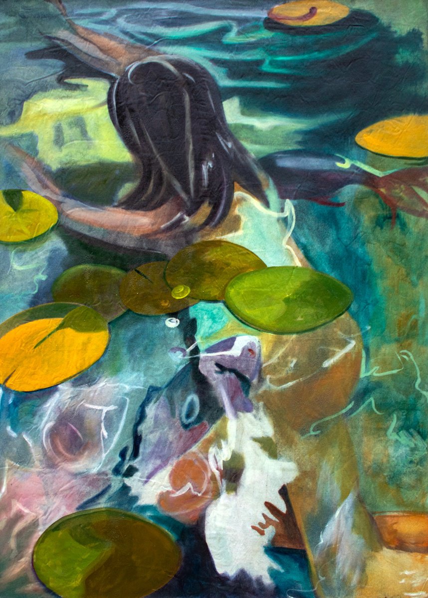 Impressionistic Animal Oil Painting By Ben Stephenson, 29 X 41, Wash, Original Artwork