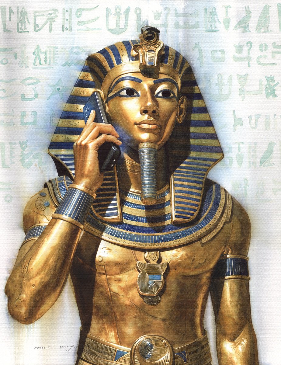 Expressive Watercolour , Pharaoh By Reme Jr., 17 X 20, Artwork For Sale On Artfinder