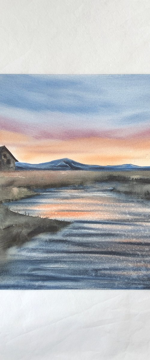 Watercolor landscape by Tetiana Koda