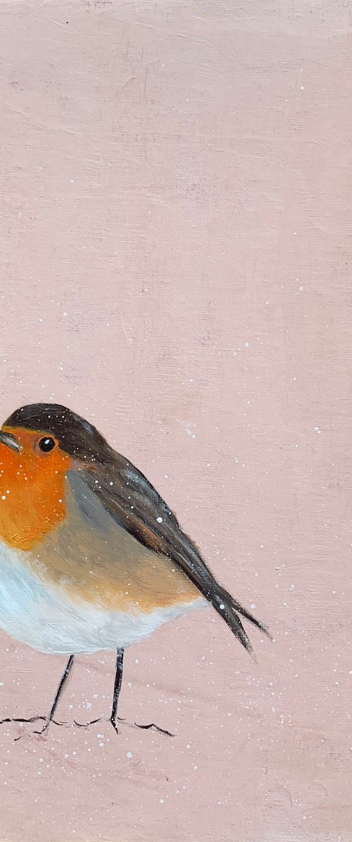 Contentment ~ Robin on Rose Gold by Laure Bury