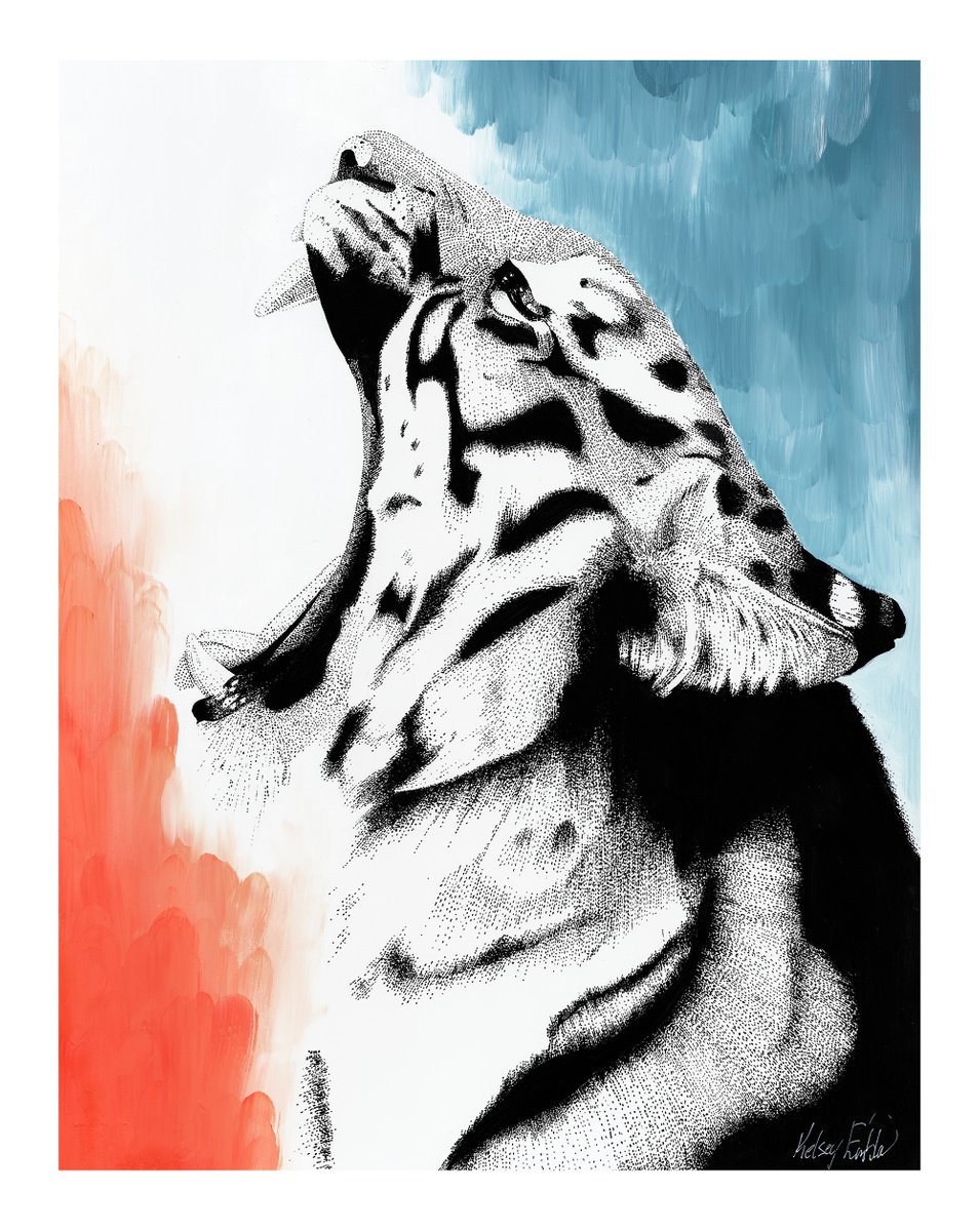 Dreamy Big Cats - Tiger Limited Edition Art Print by Kelsey Emblow