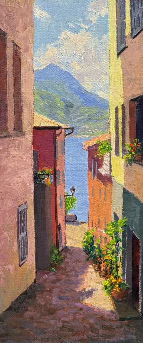 Alley Walk Down to Lake Como by Tatyana Fogarty