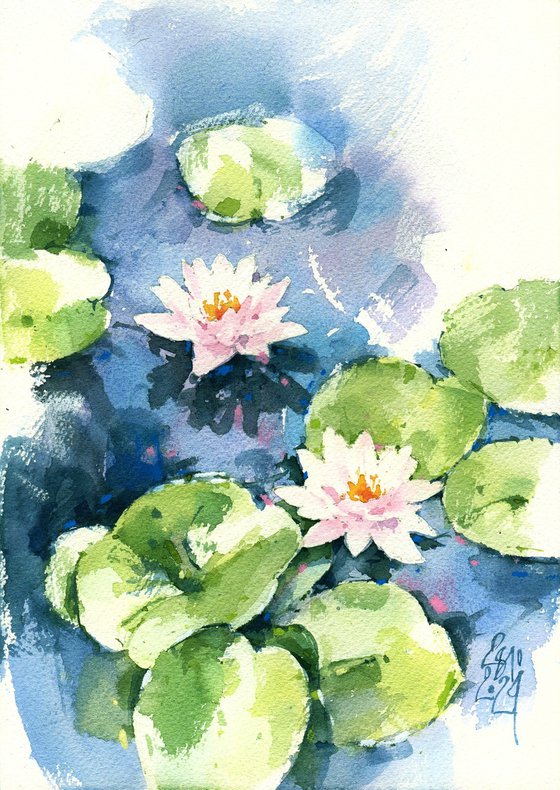 Lotuses on the pond