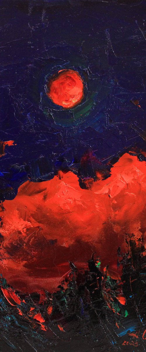 "Red moon" by Alisa Onipchenko-Cherniakovska