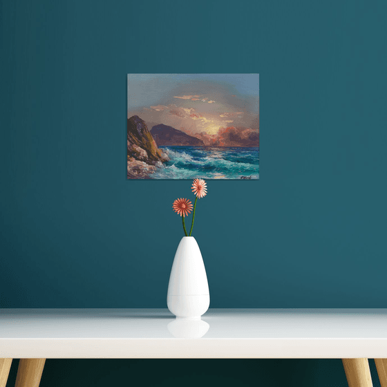 Sunset Over the Wild Sea