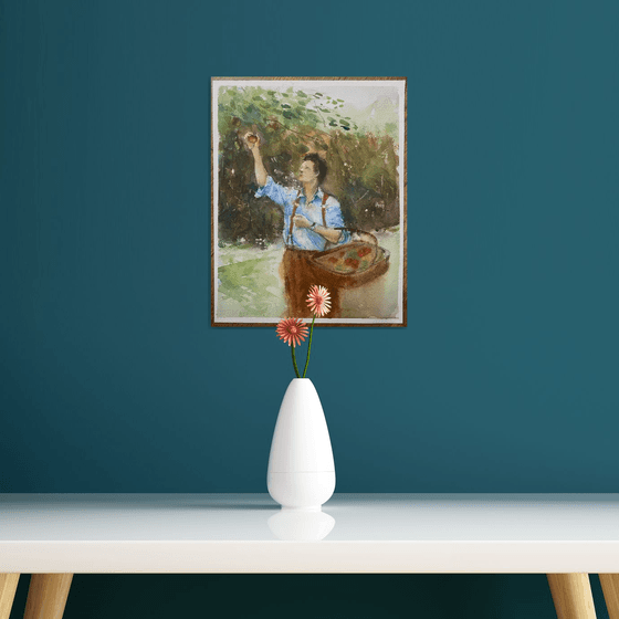 Monty in the orchard