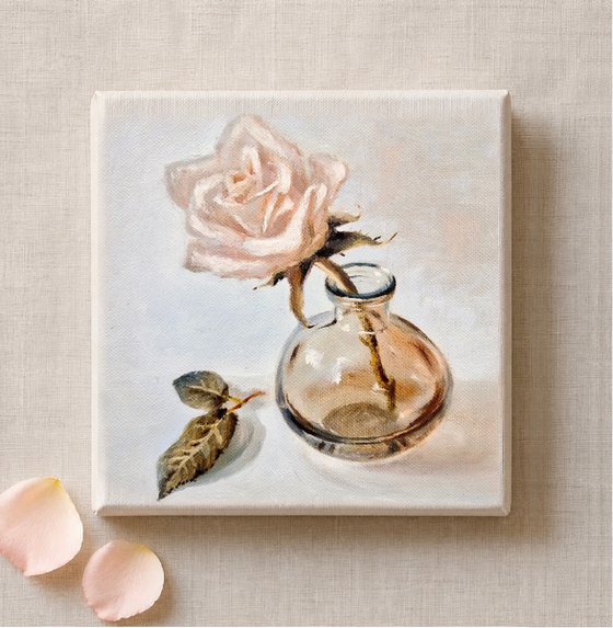 Rose in a Glass Vase