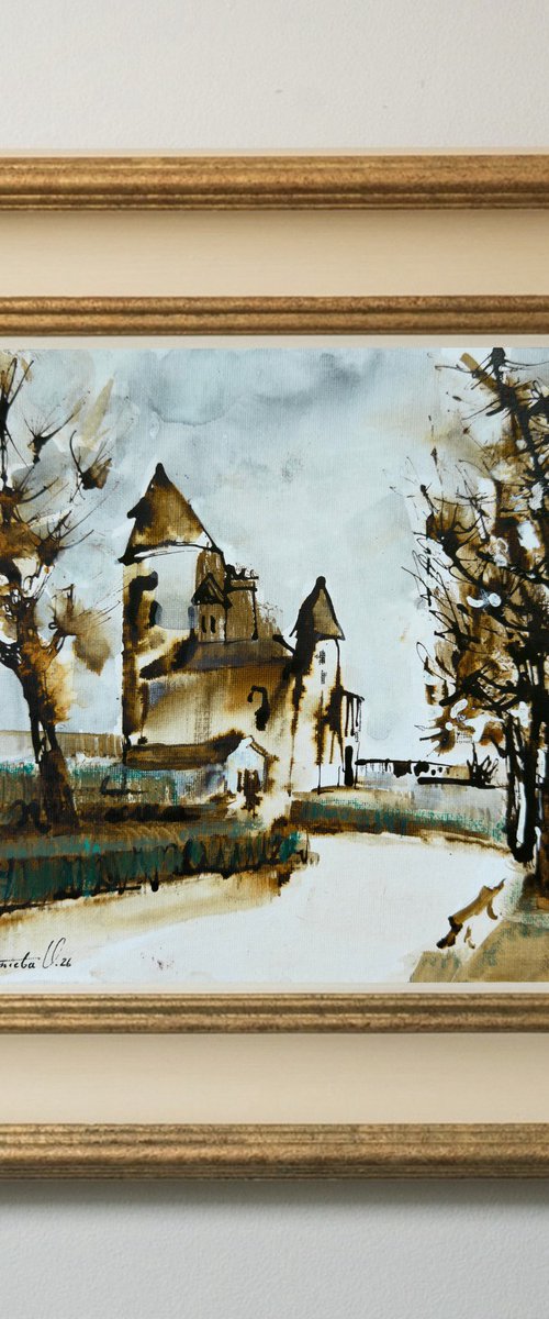 Landscape: Castle in France by Olha Laptieva