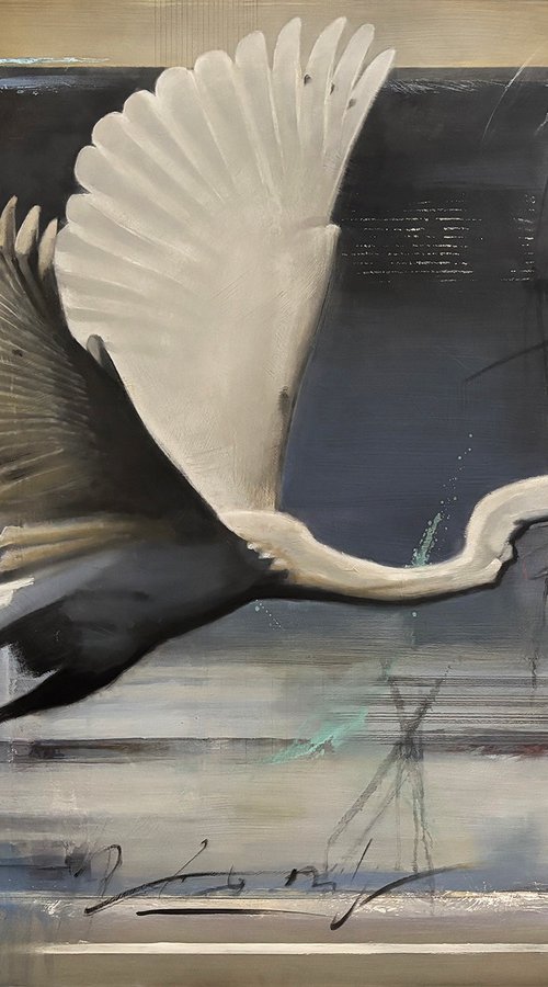 Egret / Blue Rig by Bruce Dean