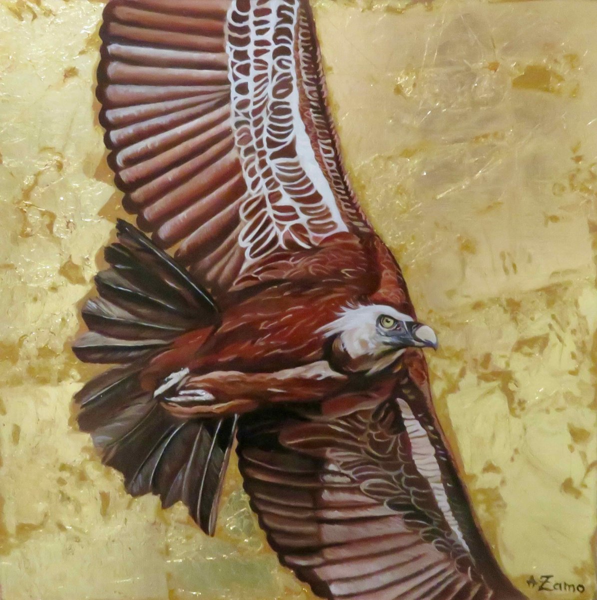 Photorealistic Animal Oil Painting By Anne Zamo, 20 X 20, Close-Up, Original Artwork