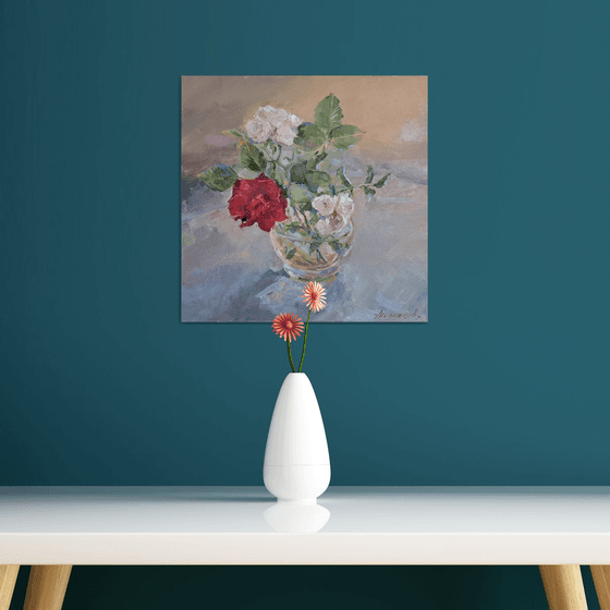 Wild roses (14x14'')