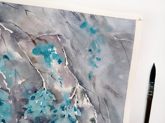 Wisteria flowers  painting