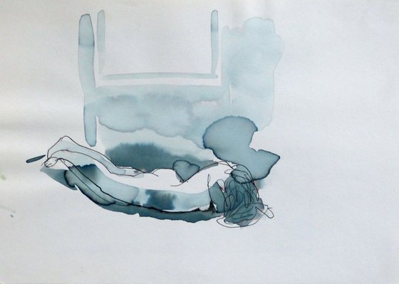 Reclining Nude 5, 21x29 cm