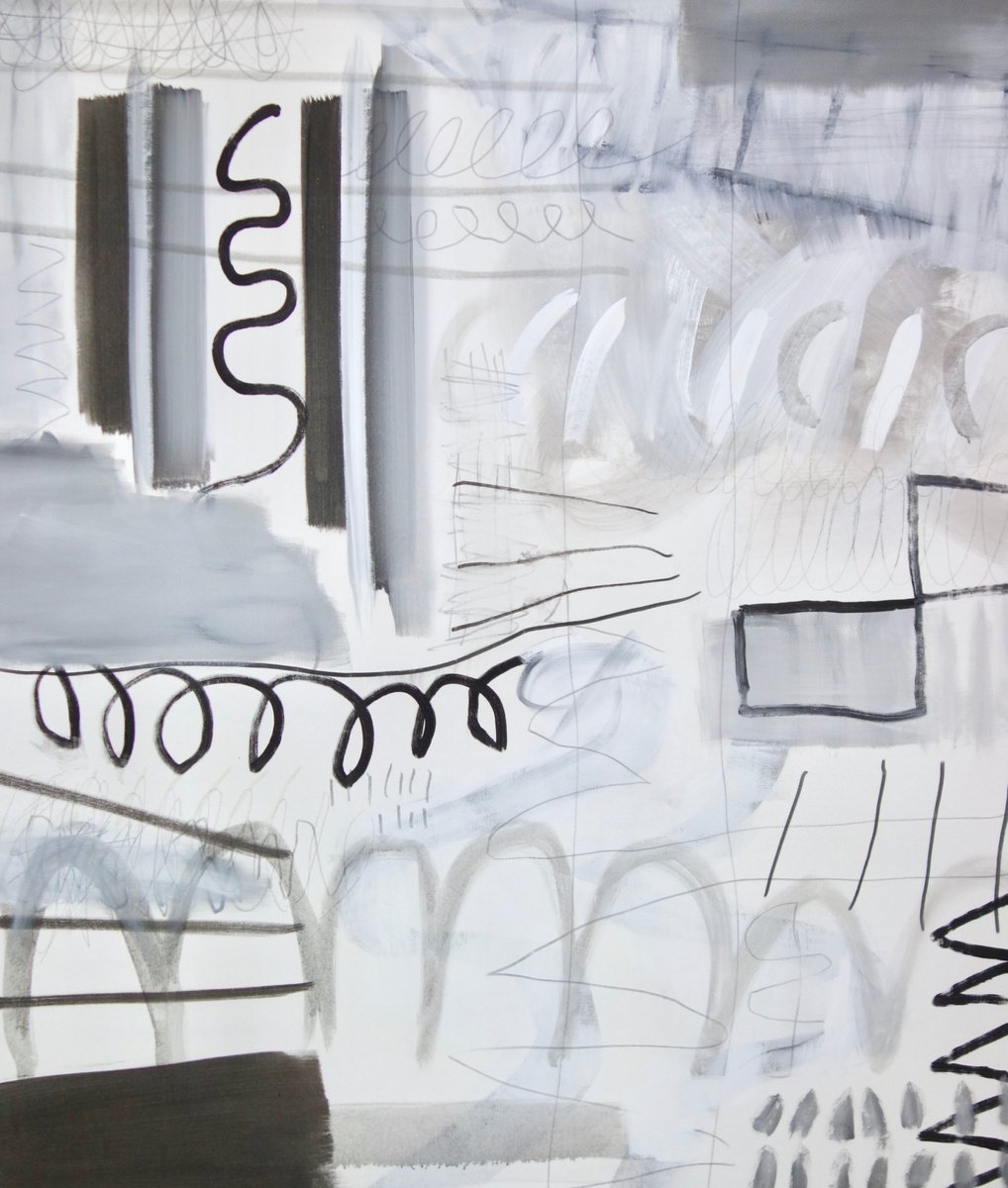 Abstract Acrylic Painting By Michelle Louis, 50 X 60", Learned To Say No, Original Artwork