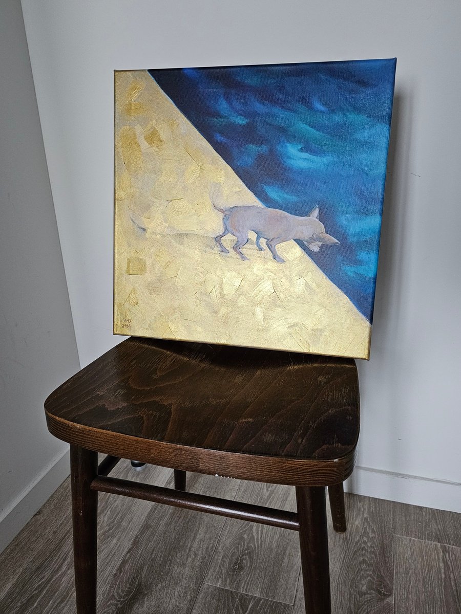 Expressive Animal Painting By Ksenia June, 16 X 16", There