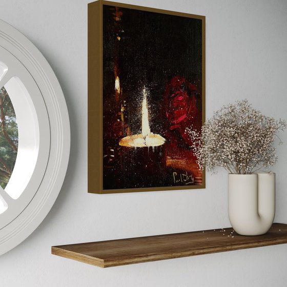 Candlelight and Rose