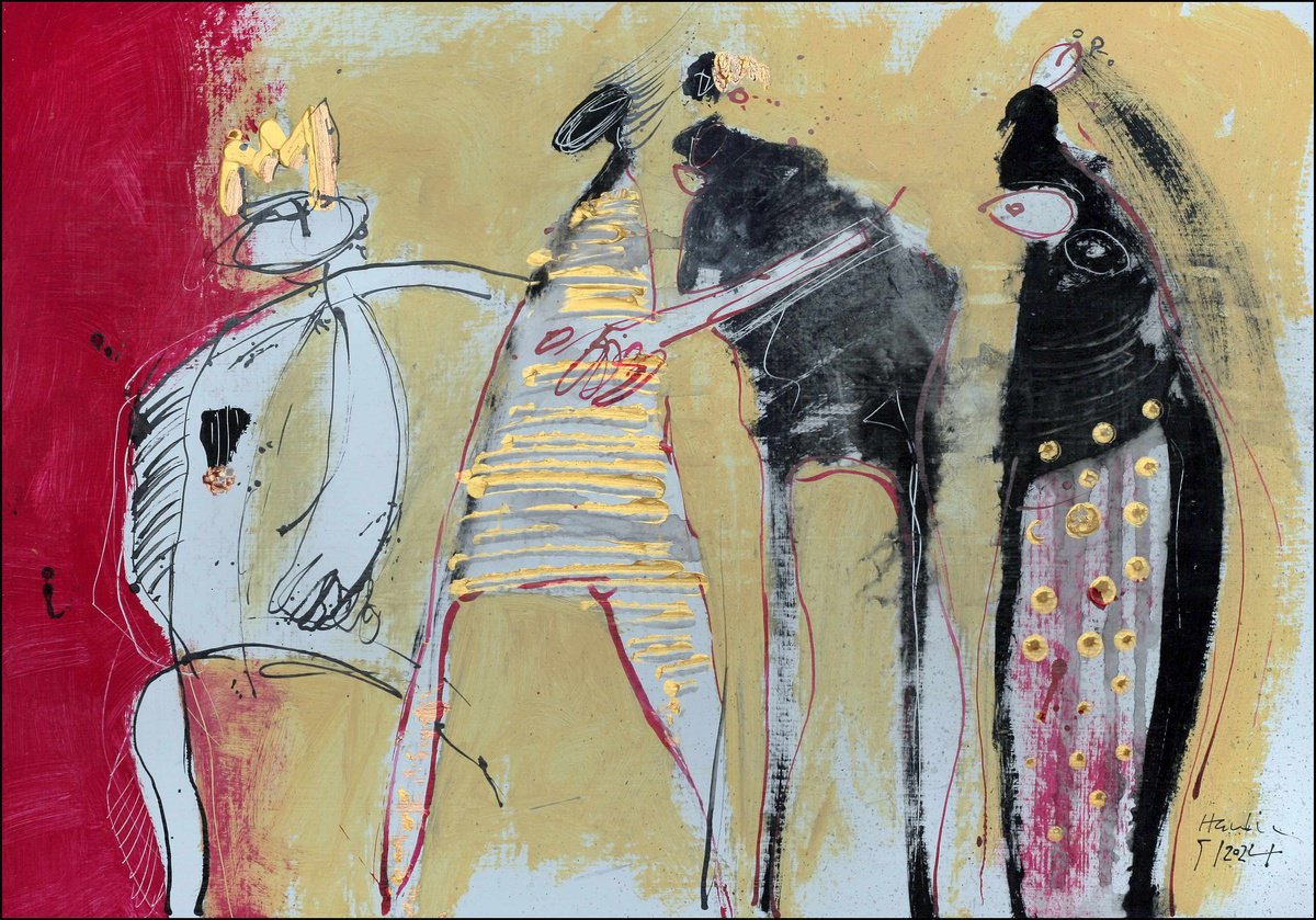 Portrait Acrylic Painting By Jiri Havlik, 20 X 14, The King