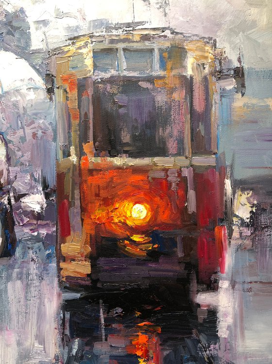 Romantic Rain in Rome Trams