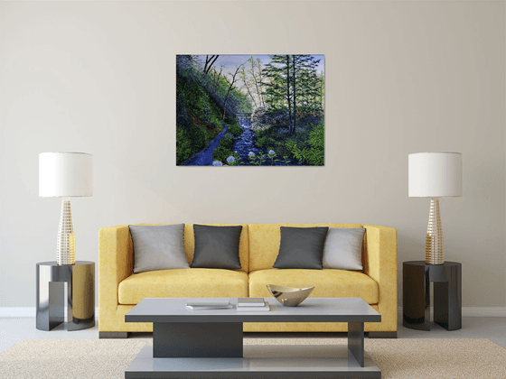 Falls Of Bodnant  92cm x 122cm