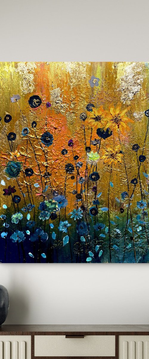 Sunset poppies by Henrieta Angel