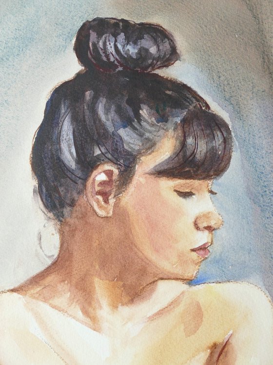 Seated female nude