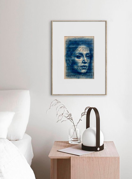 Muse №5 -Blue Female Portrait