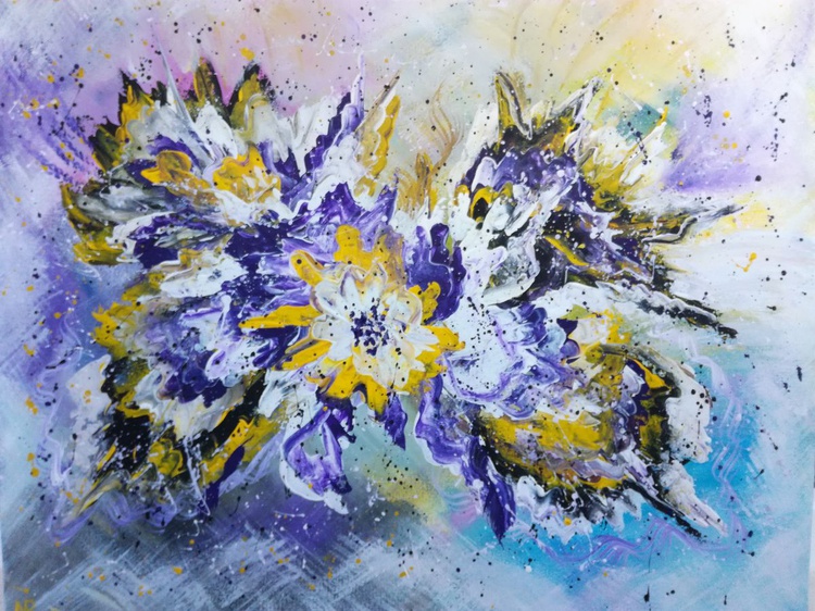 Blossom Night Light Gift Palette Knife Acrylic Artfinder