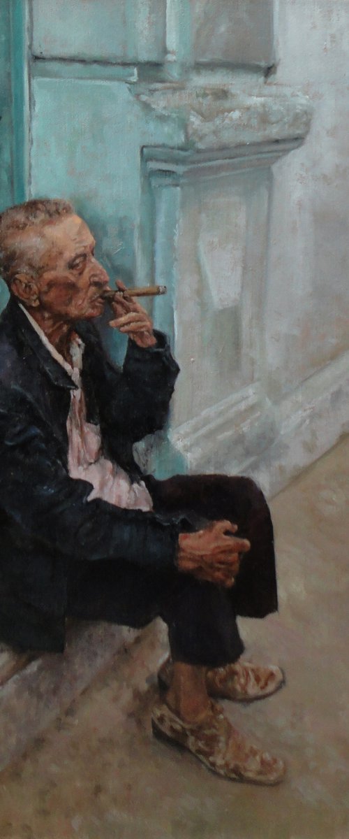 "The Old Man and the cigarette" by Radosveta Zhelyazkova