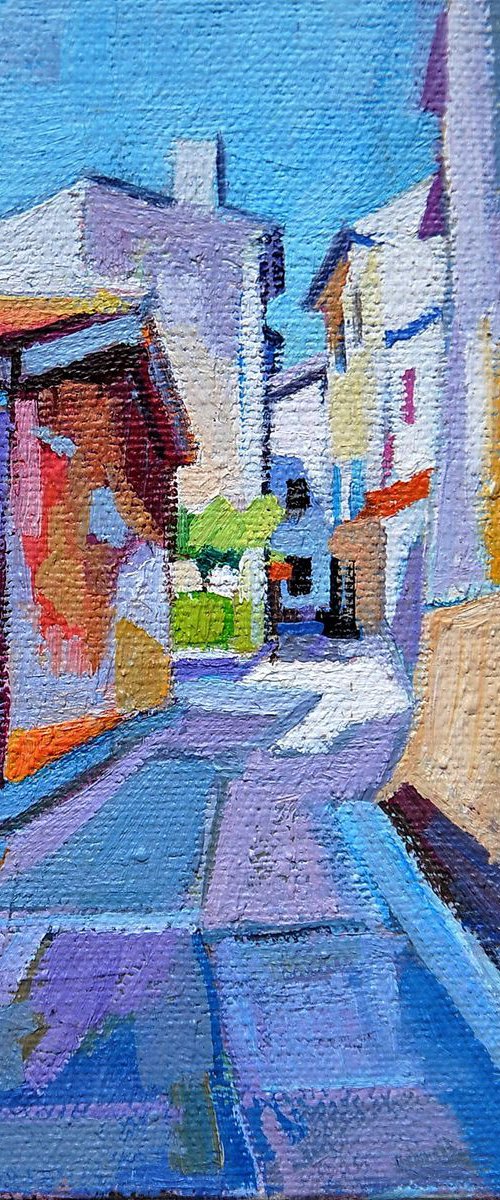 Sunny street  of the small sea town by Maja Đokić Mihajlović