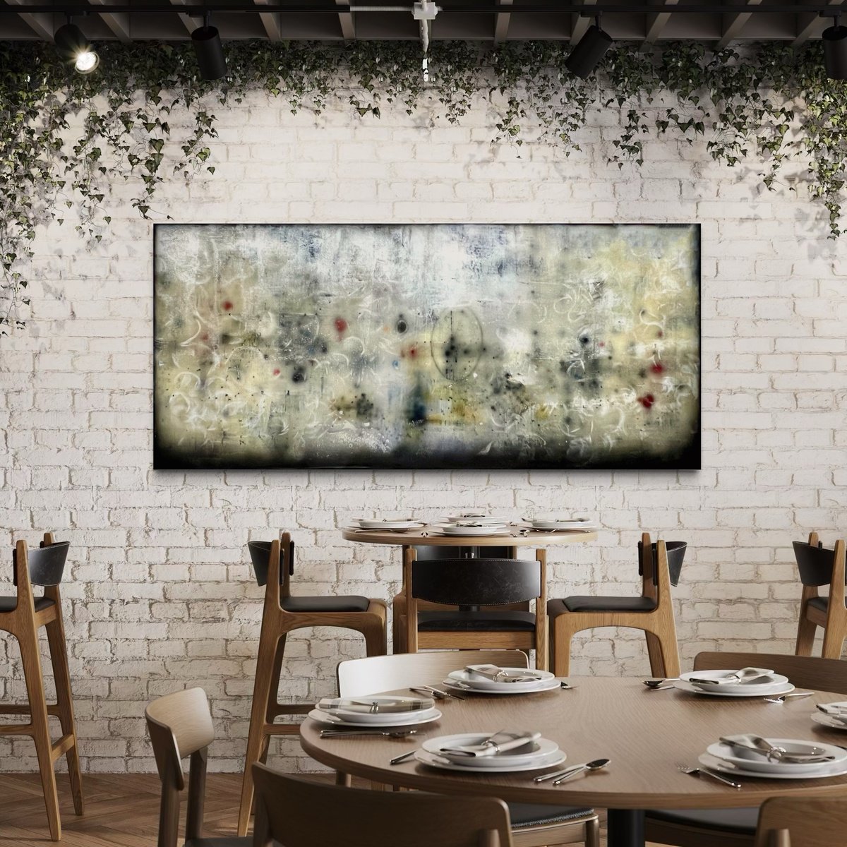 Abstract Acrylic Painting By Robert Tillberg, 80 X 36", Old Souls, Original Artwork