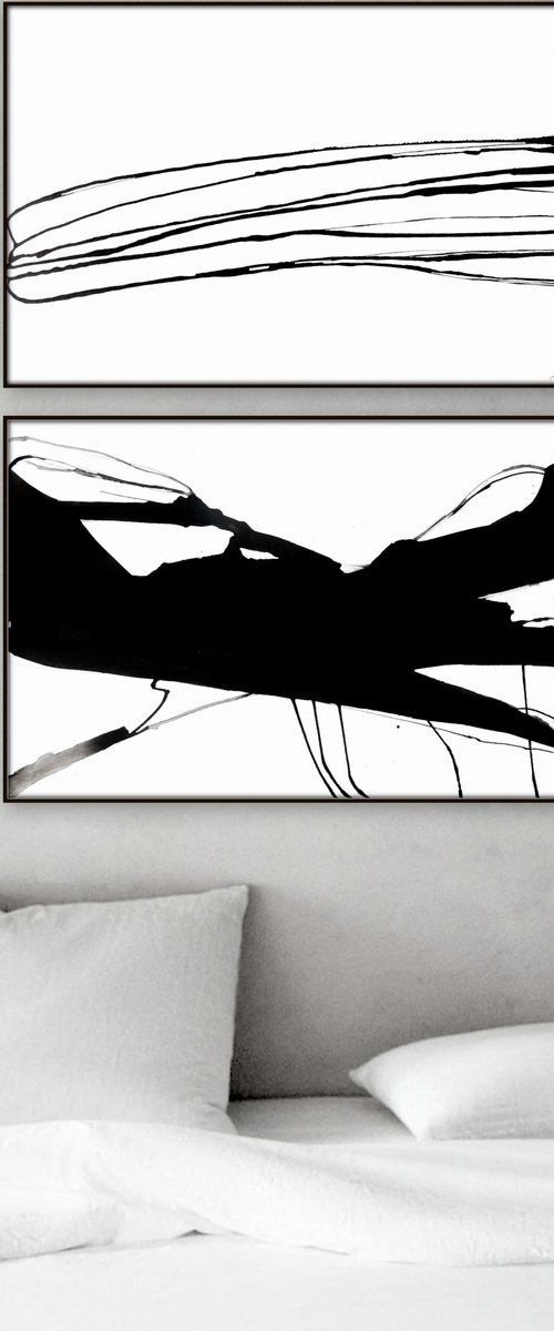 Set of 2 Abstract artworks. by Nadia Moniatis