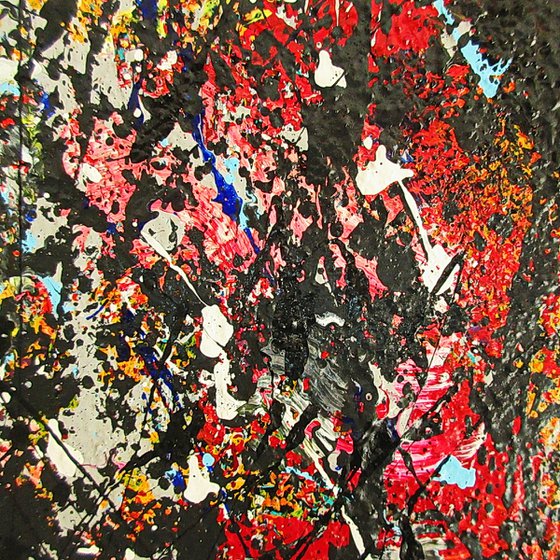 CONVEERGENCE 13, Pollock style, Framed