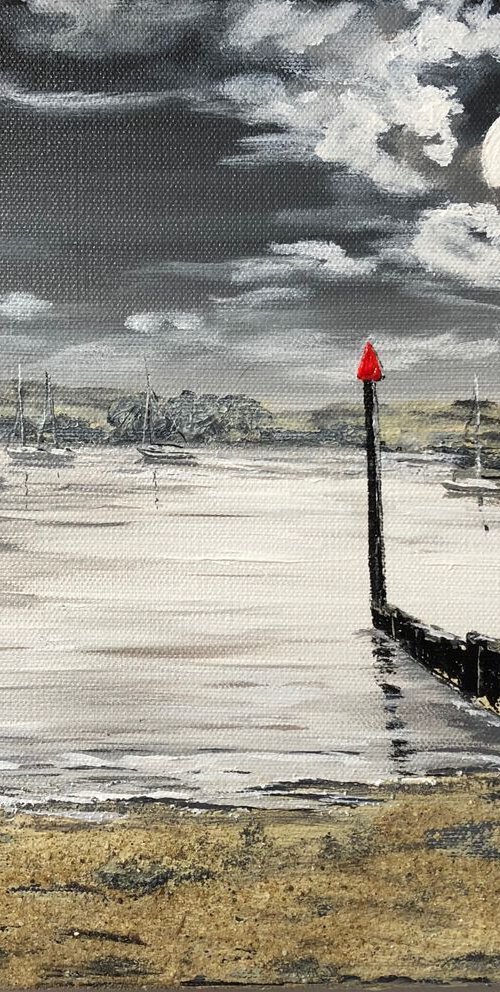 Evening over Poole Harbour by Marja Brown