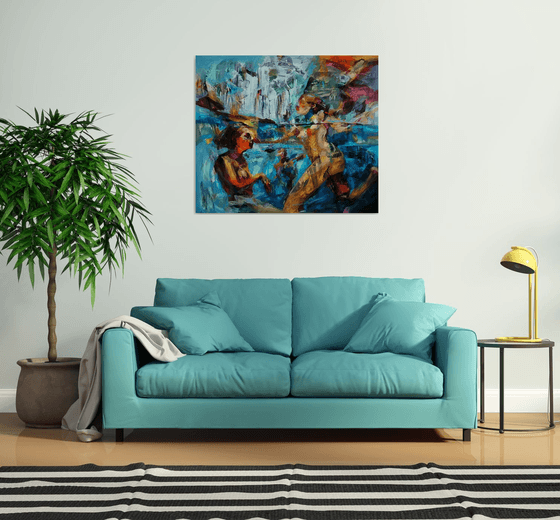 Over the blue mirror