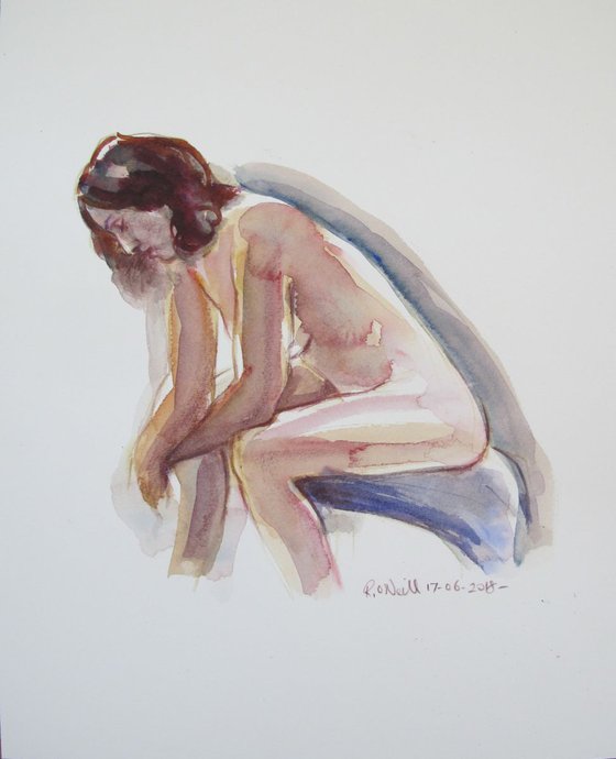 Seated female nude