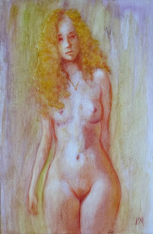 Little nude, front view by Isabel Mahe