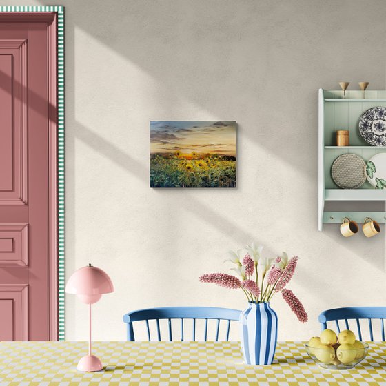 Sunflowers by Sunset