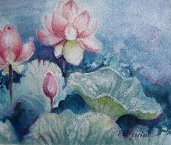 Lotus bloom - floral art