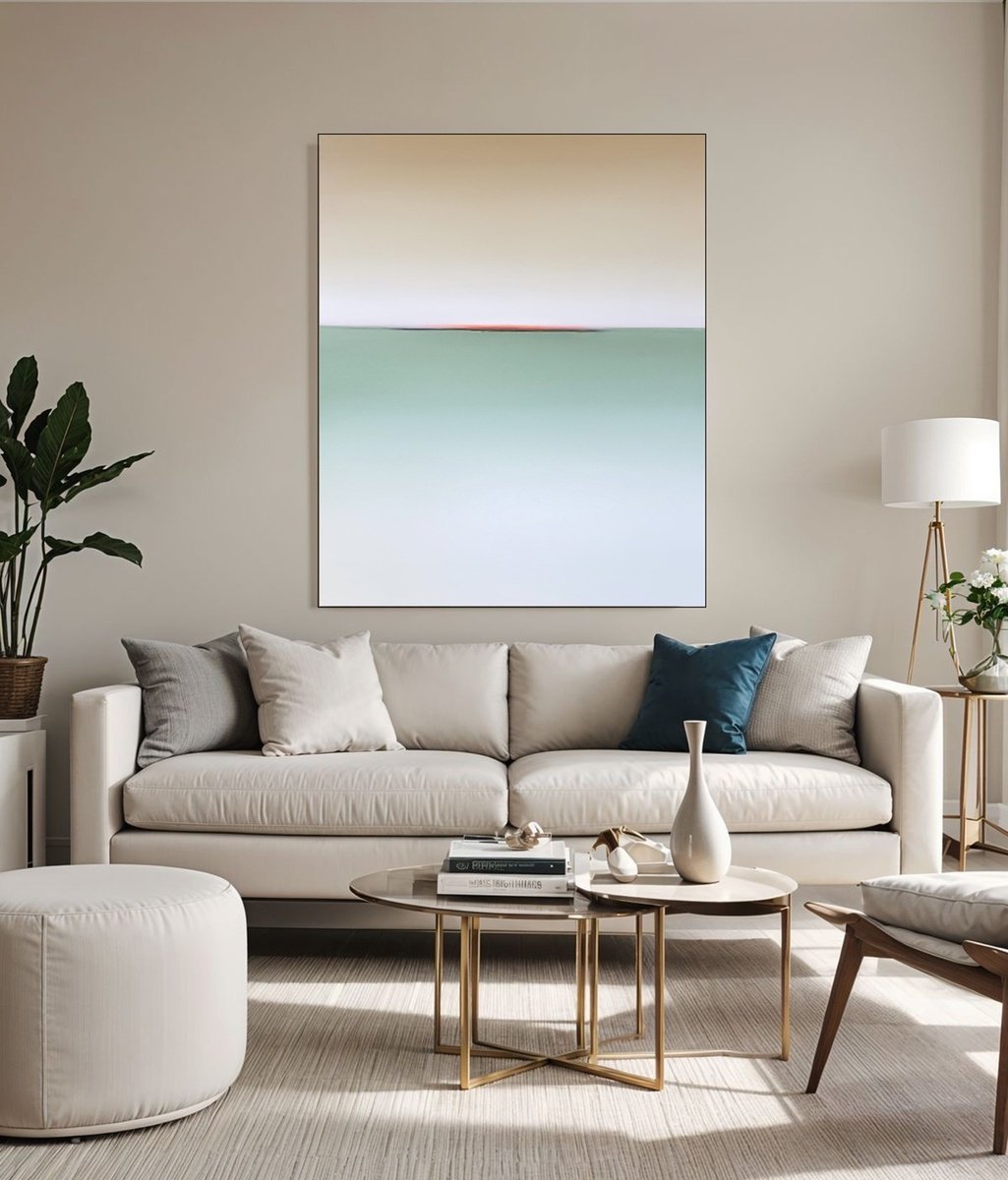 Photorealistic Landscape Oil Painting By Larissa Uvarova, 31 X 39", Horizon Of Emotions #118, Original Artwork