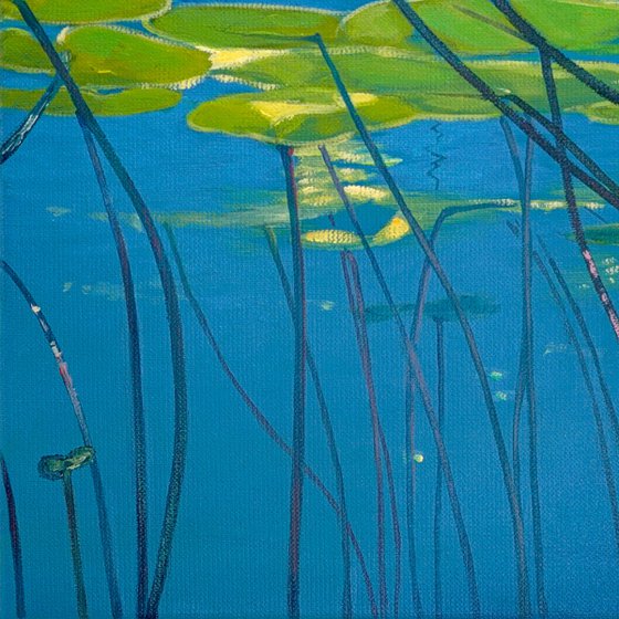 WATER LILIES, NO. 5 | ORIGINAL OIL PAINTING ON CANVAS