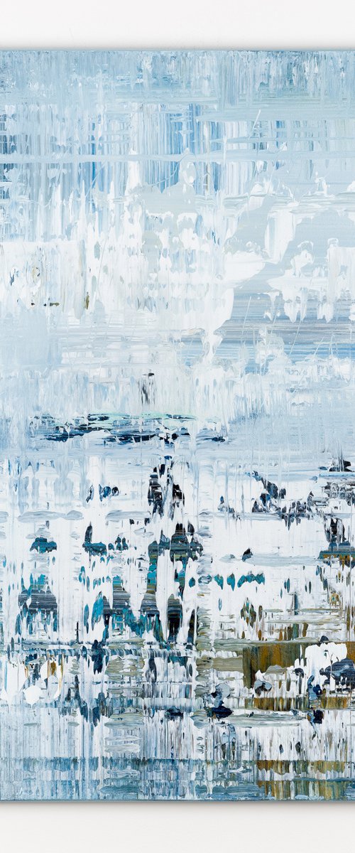 Blue abstract painting AO821 by Radek Smach