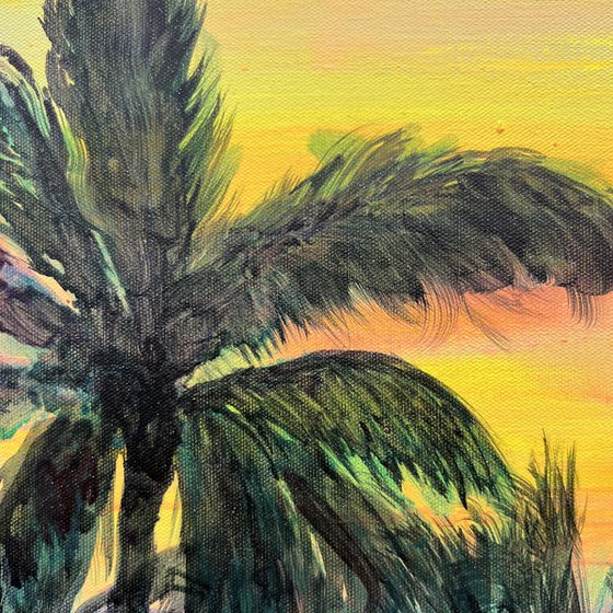 ‘Palms In The Sunset Glow’