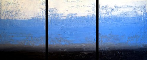 Ice Blue 3 panel canvas by Stuart Wright