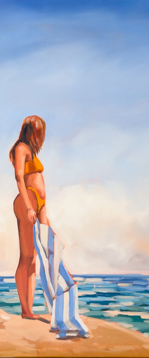Woman in Yellow Bikini by Daria Gerasimova