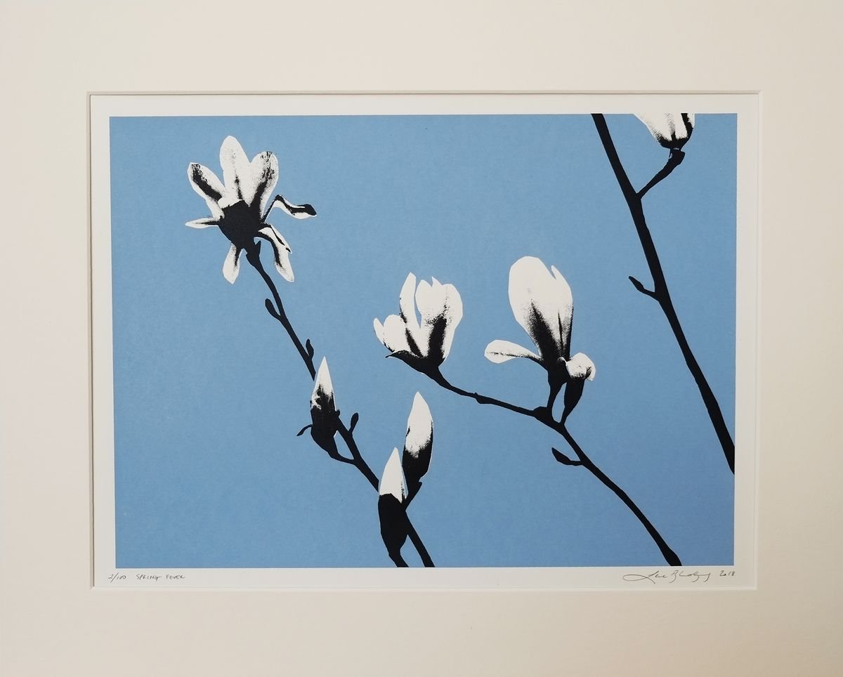 Botanical Screenprint By Lene Bladbjerg, 20 X 16", Spring Fever, Original Artwork